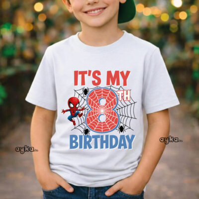 t-shirt personnalisé spiderman anniversaire tunisie