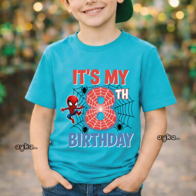 t-shirt personnalisé spiderman anniversaire tunisie