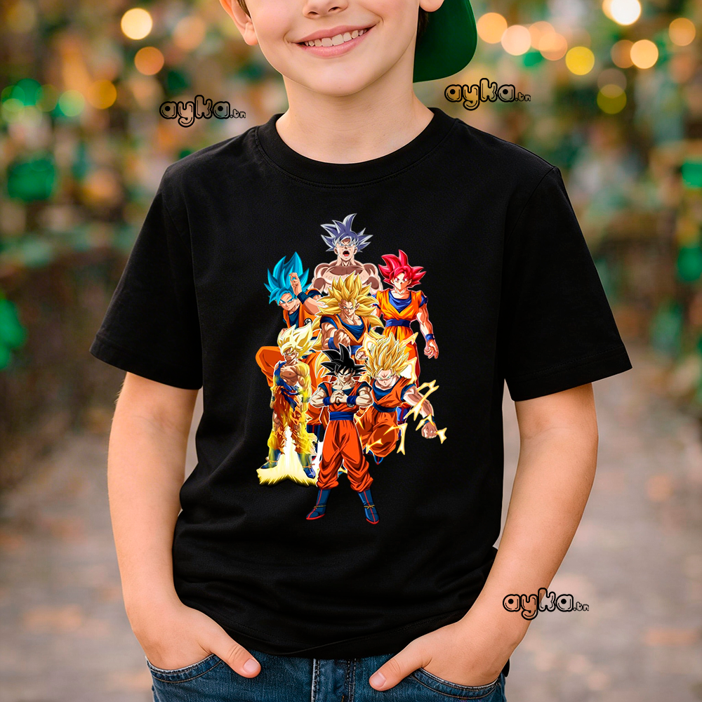 T-shirt imprimé Dragon Ball – 100% coton