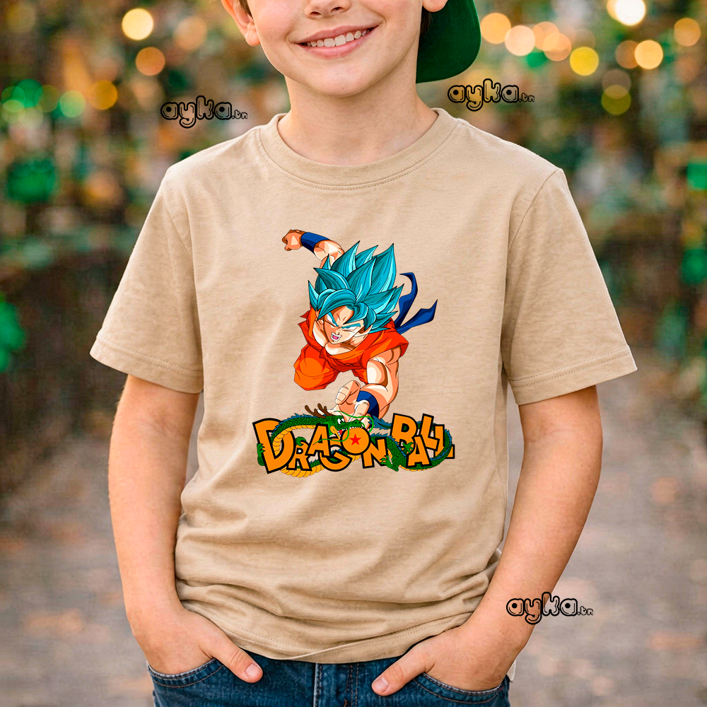 T-shirt imprimé Dragon Ball – 100% coton
