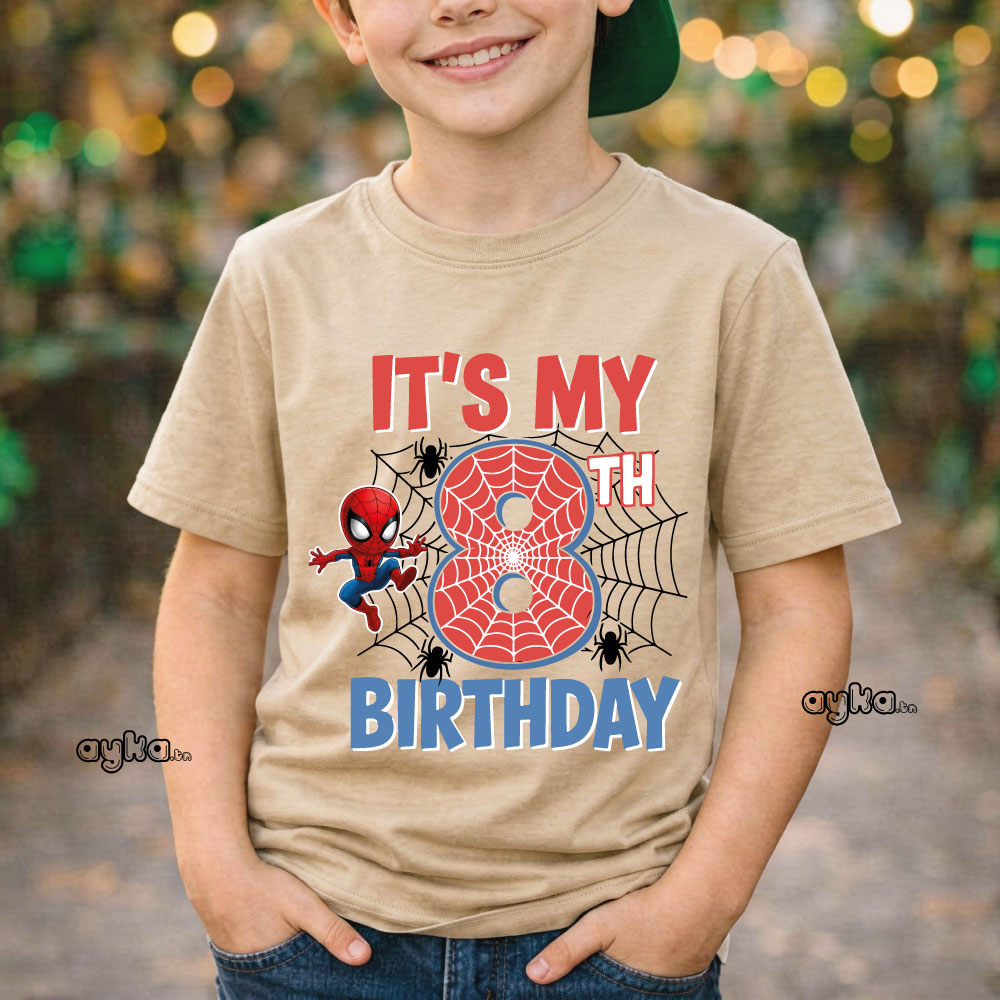 t-shirt personnalisé spiderman anniversaire tunisie