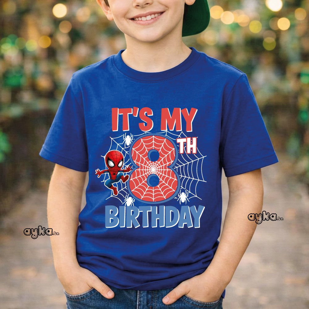 t-shirt personnalisé spiderman anniversaire tunisie
